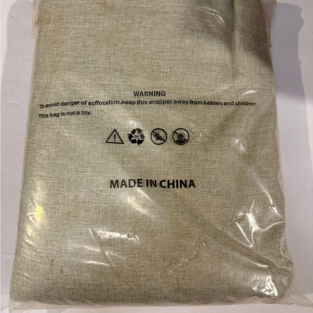 Natural Semi Sheer Drapes 2 panels brand new - Picture 8 of 8
